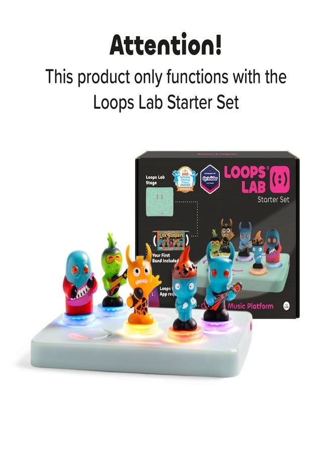 LOOPS Dragosonic - 5-Piece Volcano Pop Music Band Interactive Collectible Figurine Set - Image 2